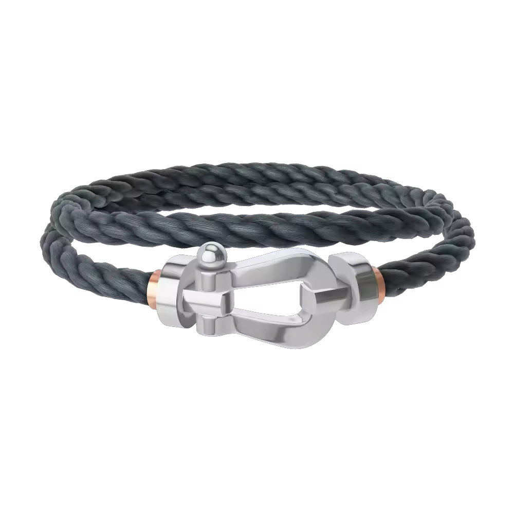 FORCE 10 BRACELET 18K WHITE GOLD LARGE MODEL