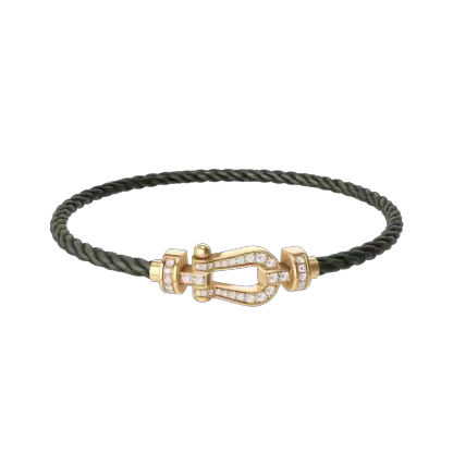 Force 10 bracelet 18k yellow gold and diamonds medium model