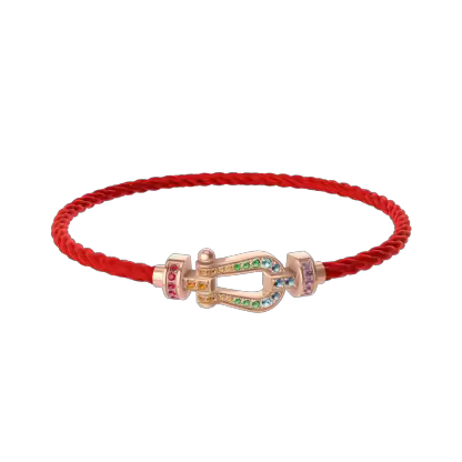 FORCE 10 BRACELET 18K PINK GOLD AND COLORED STONES MEDIUM MODEL