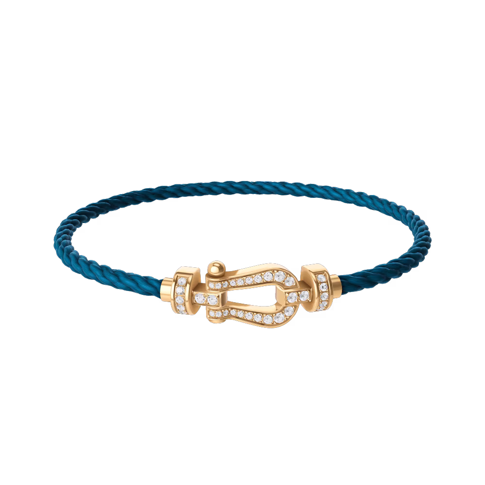 FORCE 10 BRACELET 18K YELLOW GOLD AND DIAMONDS MEDIUM MODEL