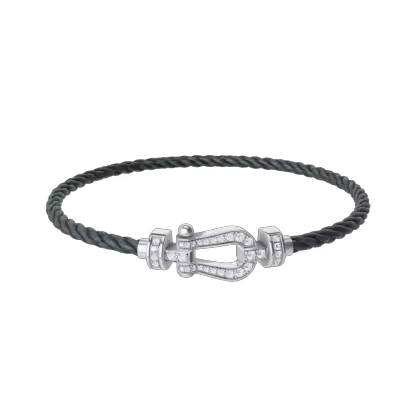 FORCE 10 BRACELET 18K WHITE GOLD AND DIAMONDS MEDIUM MODEL