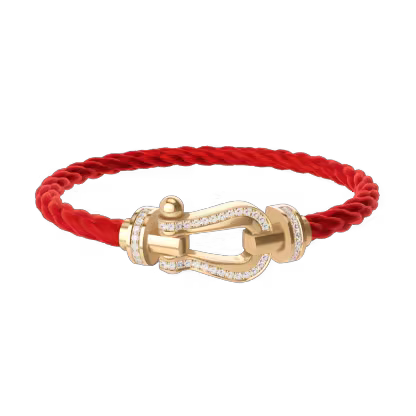 FORCE 10 BRACELET LARGE MODEL 18K YELLOW GOLD DIAMOND PAVED