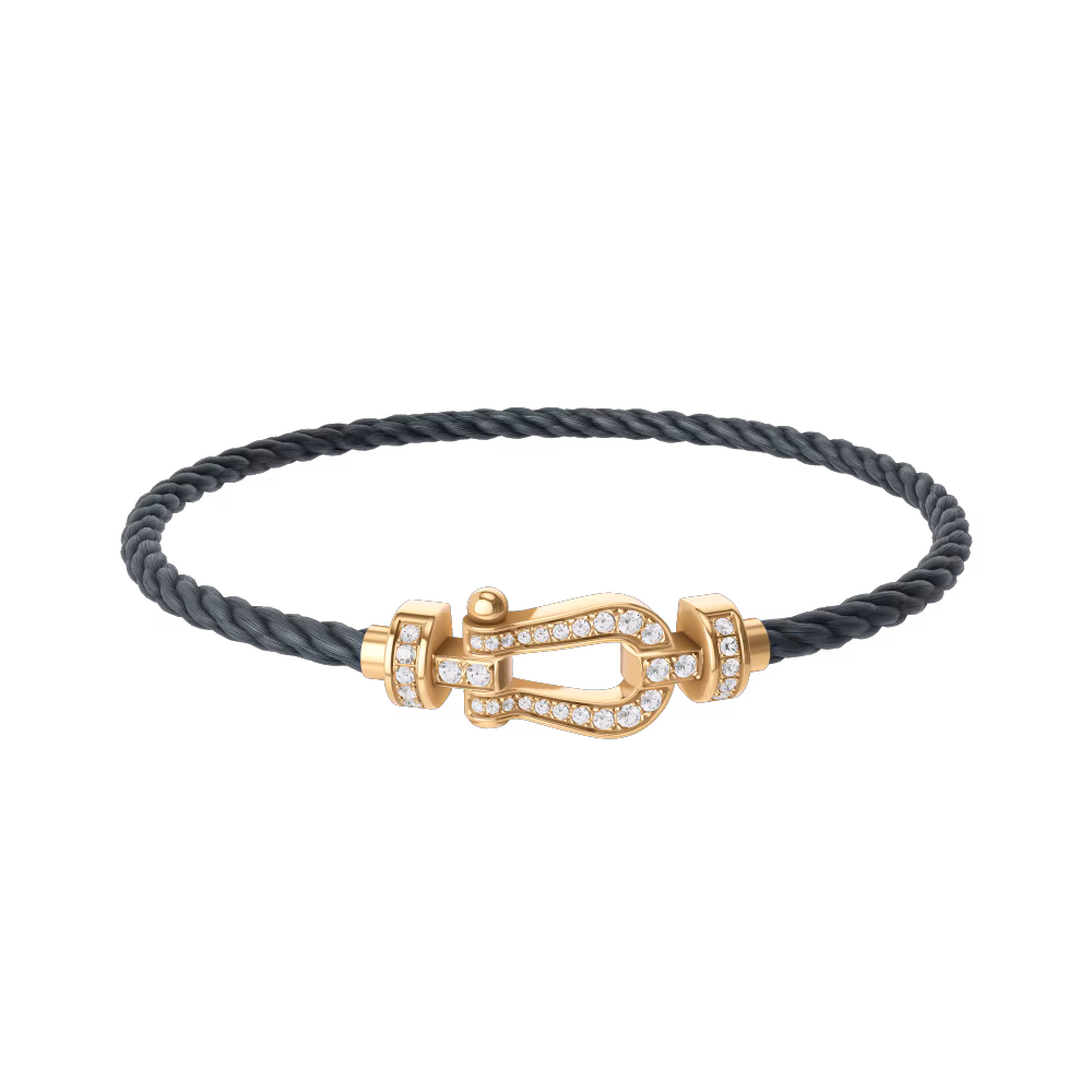 FORCE 10 BRACELET 18K YELLOW GOLD AND DIAMONDS MEDIUM MODEL
