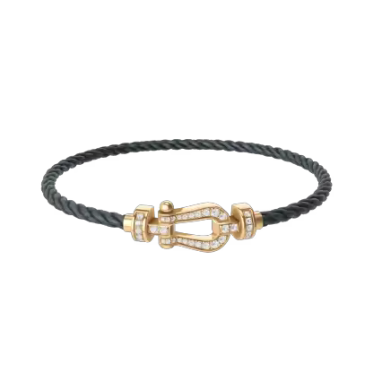 FORCE 10 BRACELET 18K YELLOW GOLD AND DIAMONDS MEDIUM MODEL