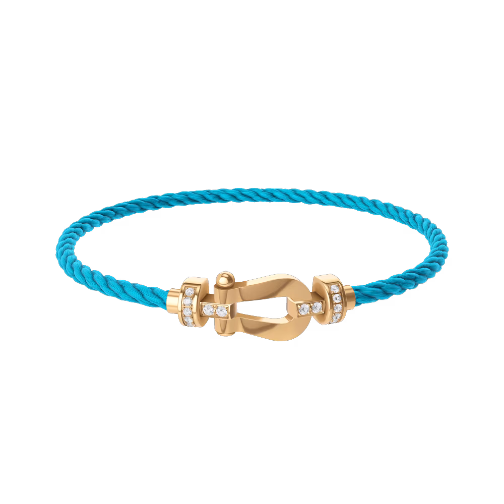 FORCE 10 BRACELET 18K YELLOW GOLD AND DIAMONDS MEDIUM MODEL