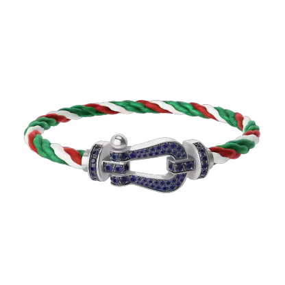 Force 10 bracelet 18k white gold and blue sapphires large model