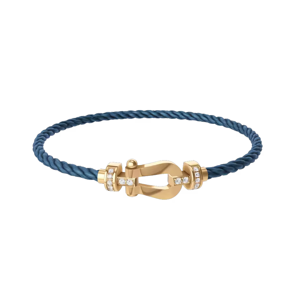 FORCE 10 BRACELET 18K YELLOW GOLD AND DIAMONDS MEDIUM MODEL