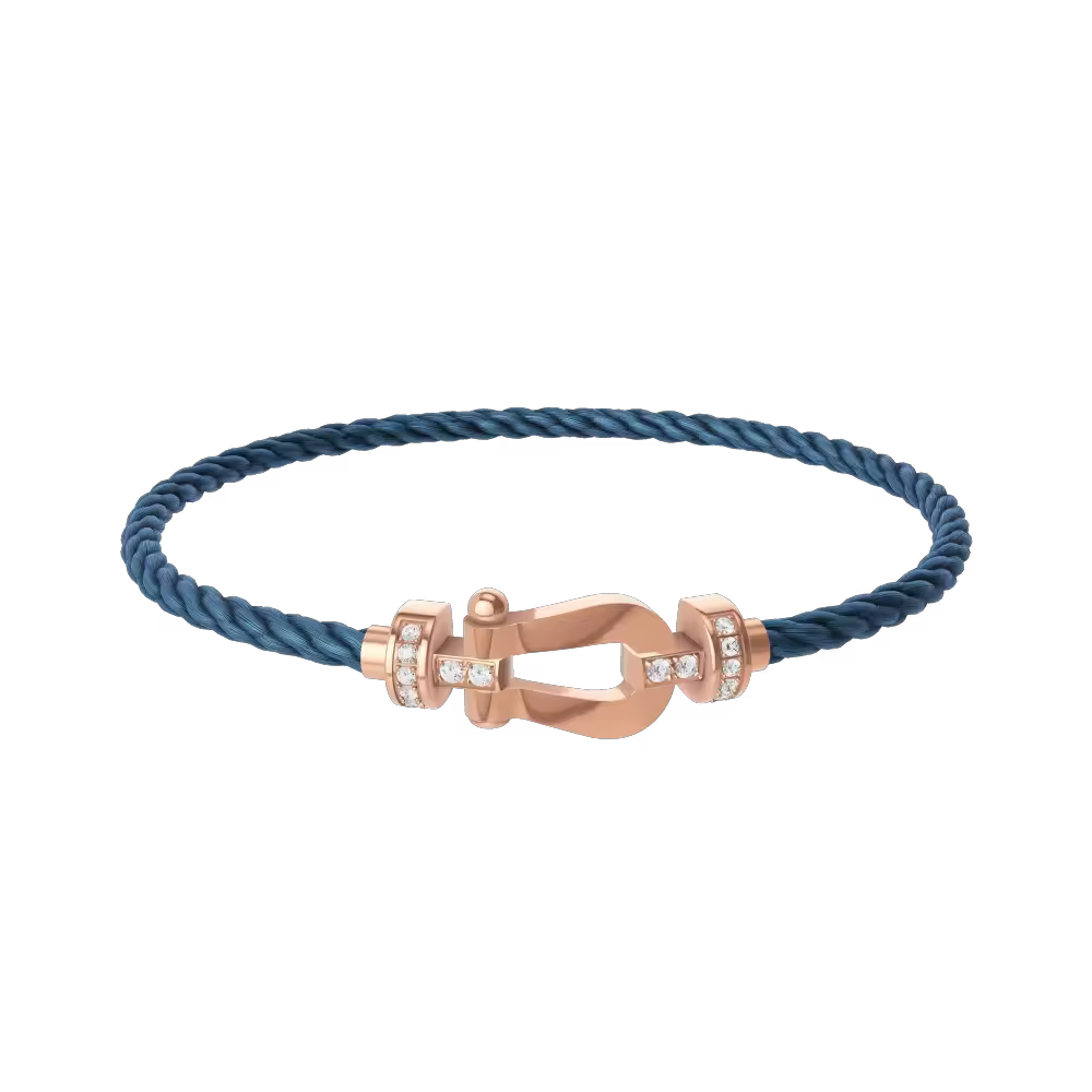 FORCE 10 BRACELET 18K PINK GOLD AND DIAMONDS MEDIUM MODEL