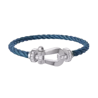 FORCE 10 BRACELET 18K WHITE GOLD AND DIAMONDS LARGE MODEL