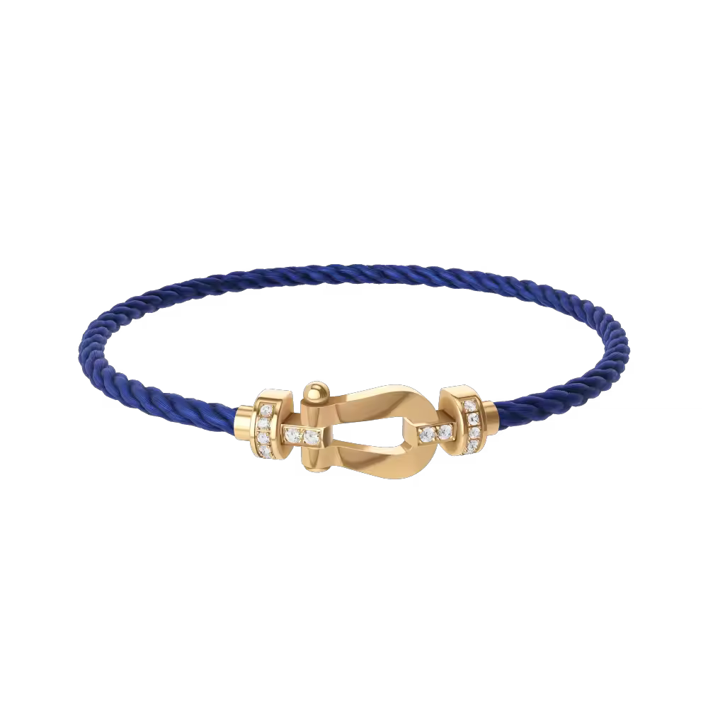 FORCE 10 BRACELET 18K YELLOW GOLD AND DIAMONDS MEDIUM MODEL