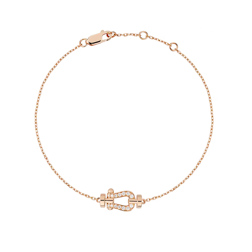 FORCE 10 BRACELET SMALL MODEL IN 18K PINK GOLD AND DIAMONDS