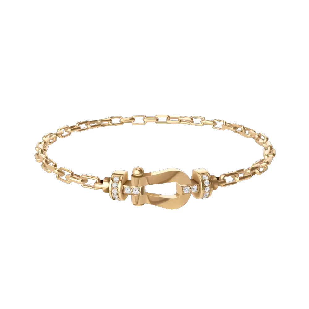 FORCE 10 BRACELET 18K YELLOW GOLD AND DIAMONDS MEDIUM MODEL