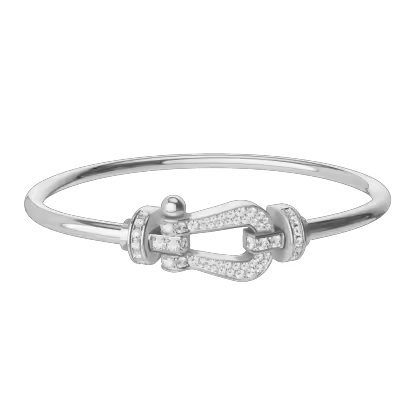 FORCE 10 BRACELET 18K WHITE GOLD AND DIAMONDS LARGE MODEL