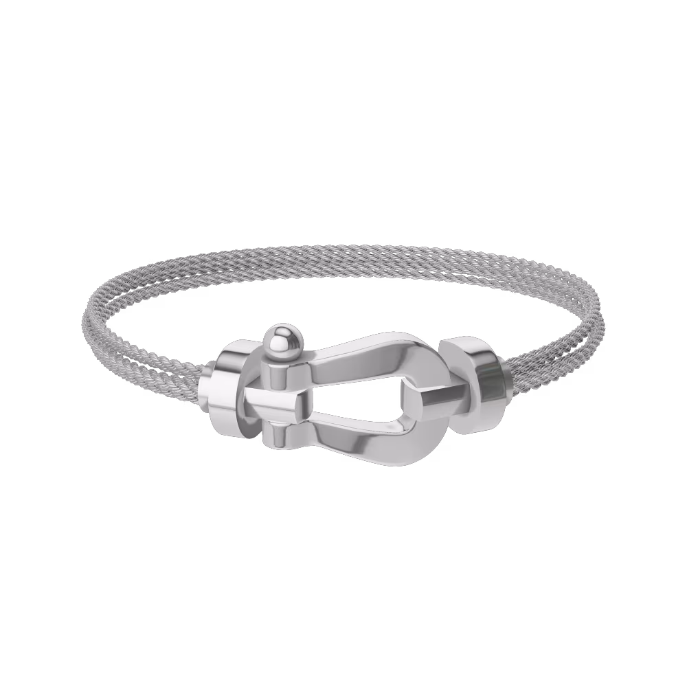 FORCE 10 BRACELET 18K WHITE GOLD LARGE MODEL