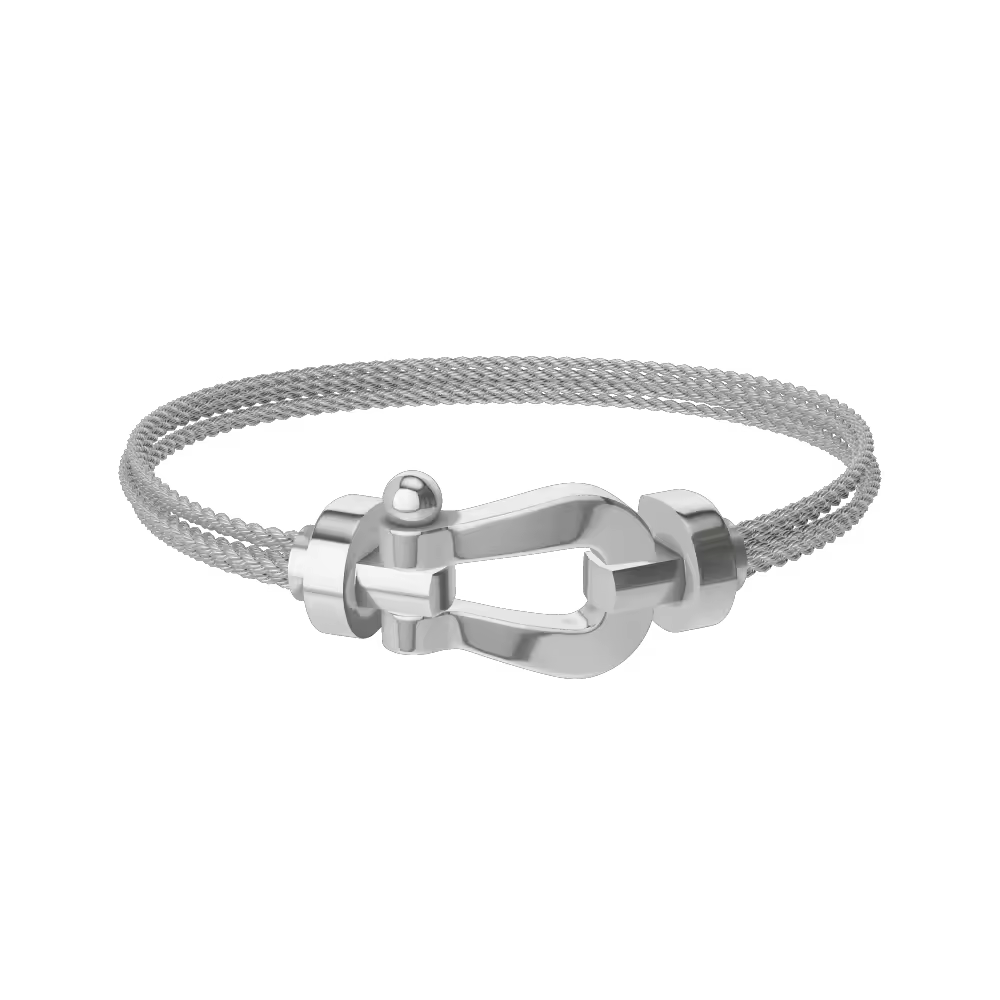 FORCE 10 BRACELET 18K WHITE GOLD LARGE MODEL