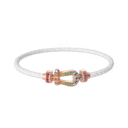 FORCE 10 BRACELET 18K PINK GOLD AND COLORED STONES MEDIUM MODEL