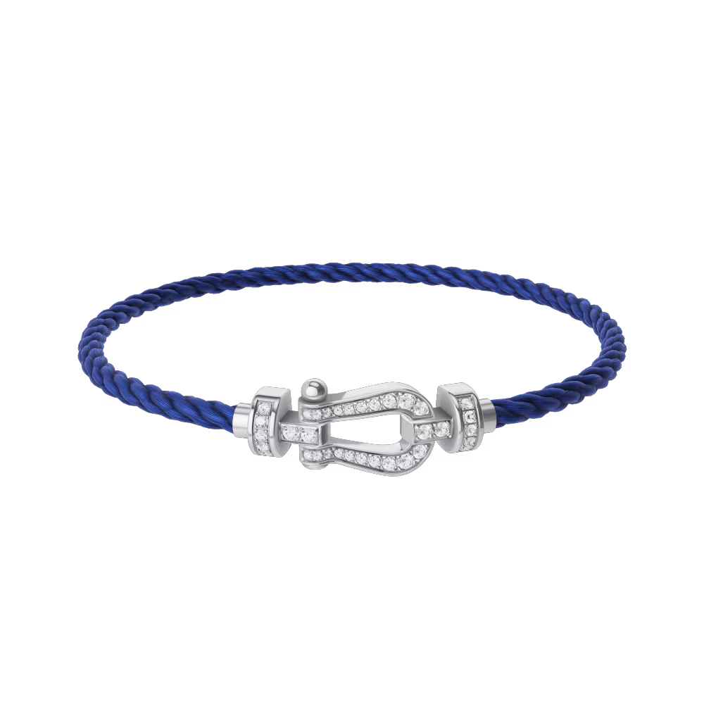 FORCE 10 BRACELET 18K WHITE GOLD AND DIAMONDS MEDIUM MODEL