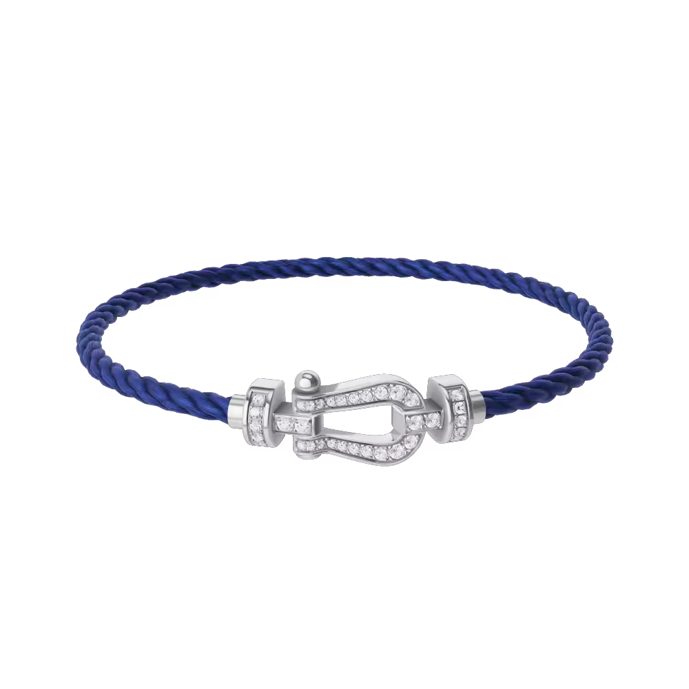 FORCE 10 BRACELET 18K WHITE GOLD AND DIAMONDS MEDIUM MODEL