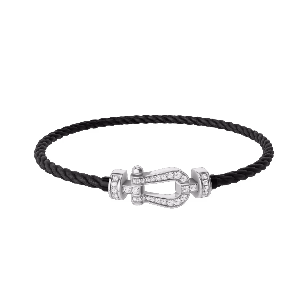 FORCE 10 BRACELET 18K WHITE GOLD AND DIAMONDS MEDIUM MODEL