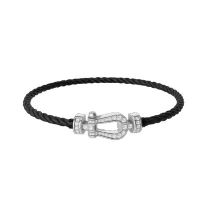 FORCE 10 BRACELET 18K WHITE GOLD AND DIAMONDS MEDIUM MODEL