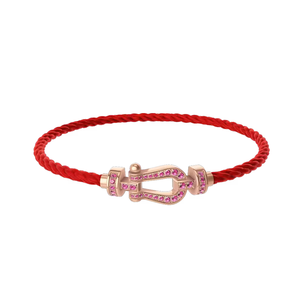 FORCE 10 BRACELET 18K PINK GOLD AND PINK SAPPHIRES MEDIUM MODEL