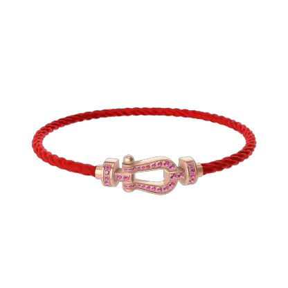 FORCE 10 BRACELET 18K PINK GOLD AND PINK SAPPHIRES MEDIUM MODEL