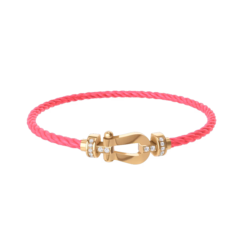 FORCE 10 BRACELET 18K YELLOW GOLD AND DIAMONDS MEDIUM MODEL