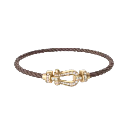 FORCE 10 BRACELET 18K YELLOW GOLD AND DIAMONDS MEDIUM MODEL