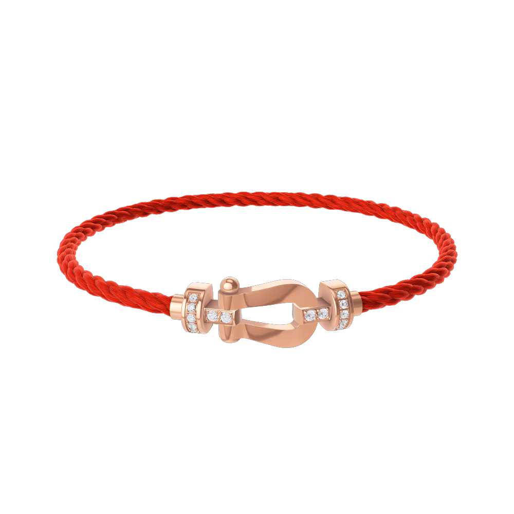 FORCE 10 BRACELET 18K PINK GOLD AND DIAMONDS MEDIUM MODEL