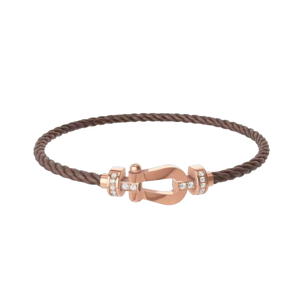 FORCE 10 BRACELET 18K PINK GOLD AND DIAMONDS MEDIUM MODEL