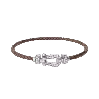 FORCE 10 BRACELET 18K WHITE GOLD AND DIAMONDS MEDIUM MODEL