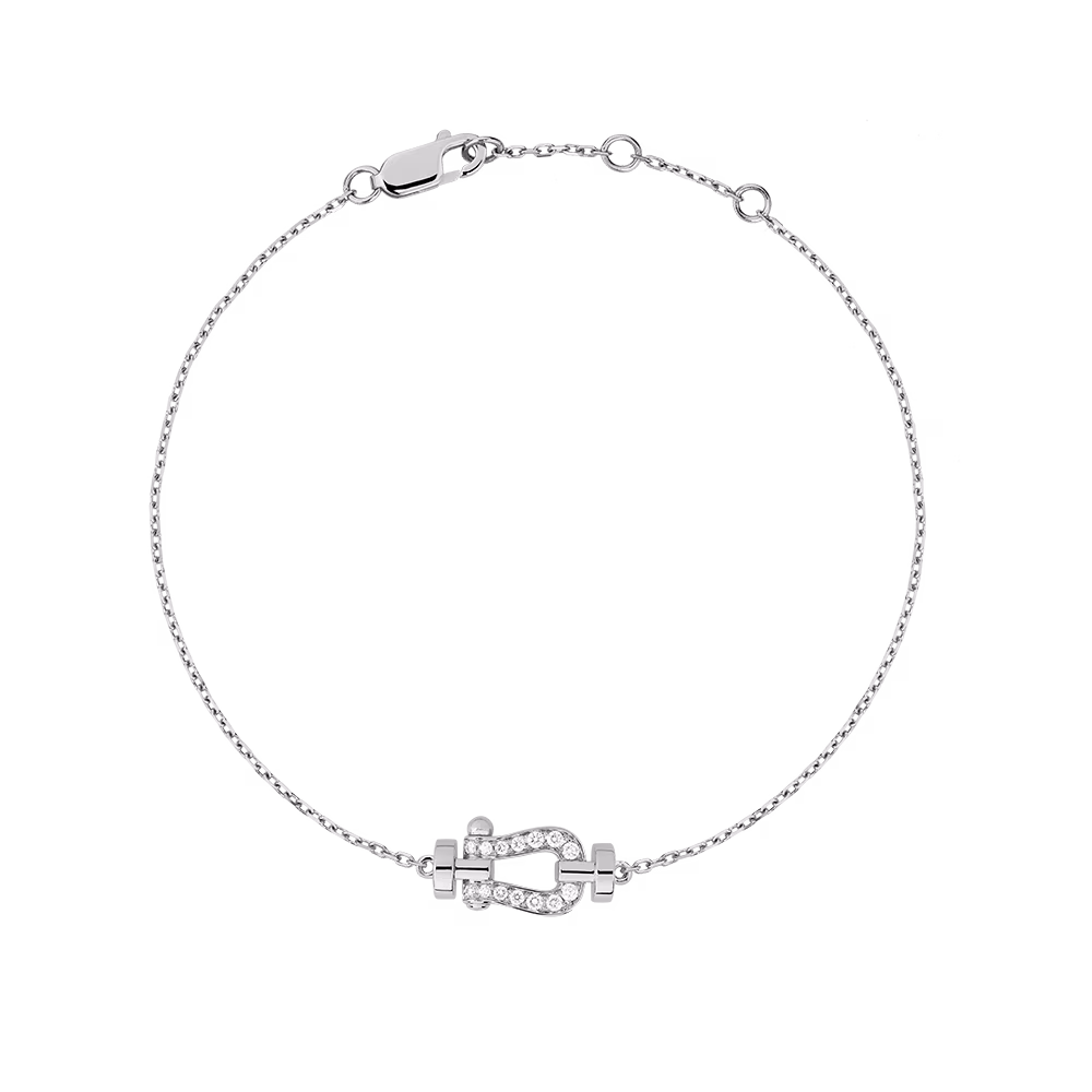 FORCE 10 BRACELET SMALL MODEL IN 18K WHITE GOLD AND DIAMONDS