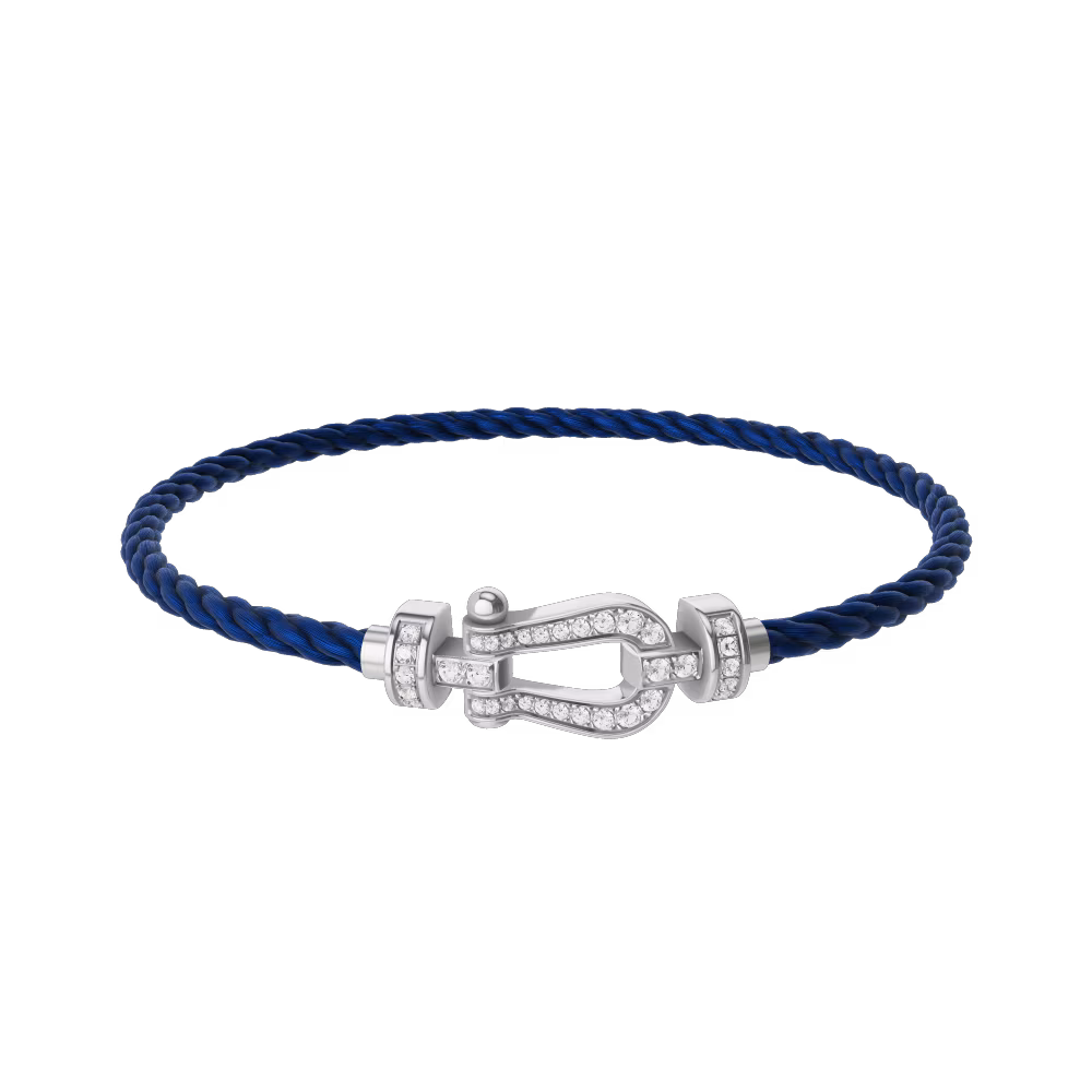 FORCE 10 BRACELET 18K WHITE GOLD AND DIAMONDS MEDIUM MODEL