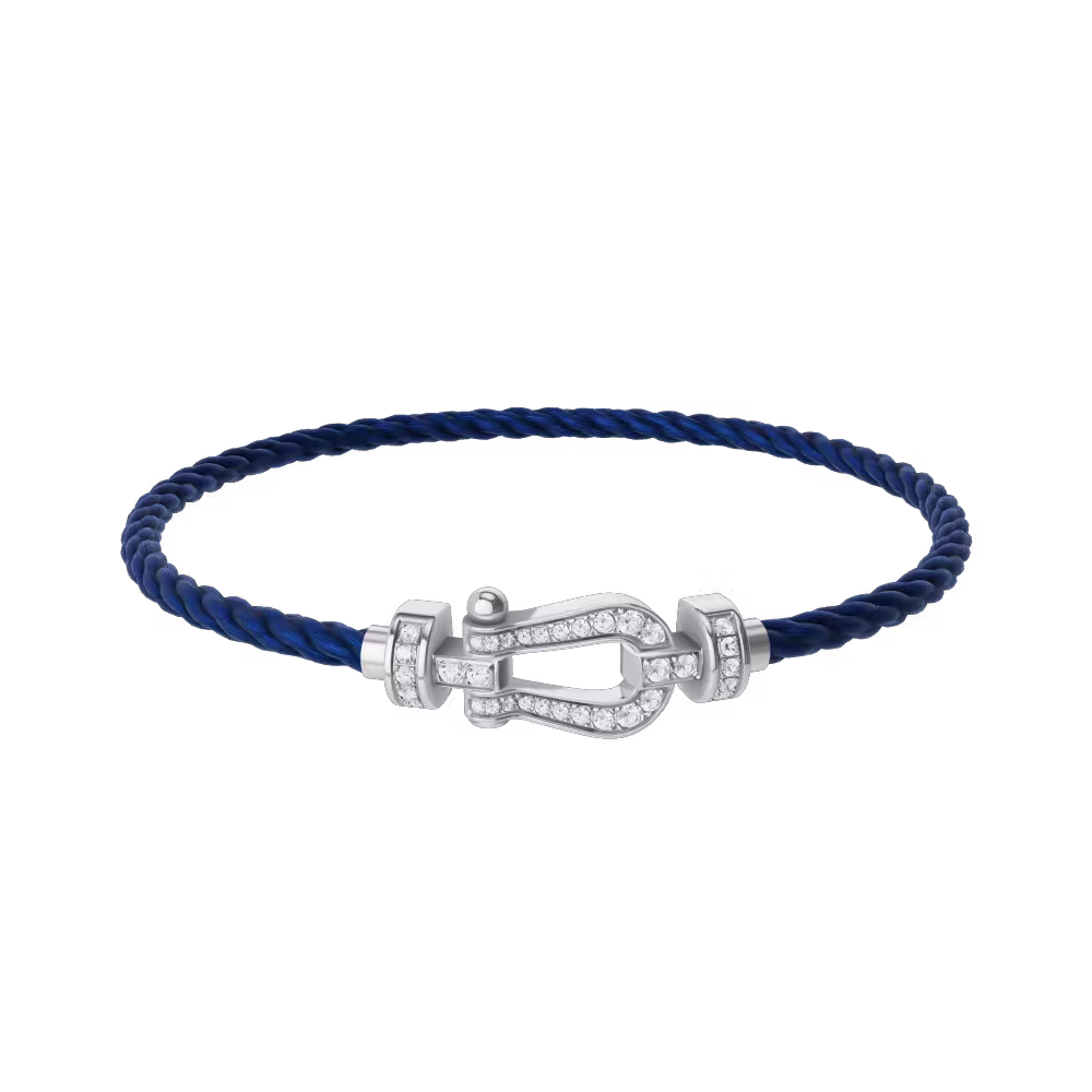 FORCE 10 BRACELET 18K WHITE GOLD AND DIAMONDS MEDIUM MODEL