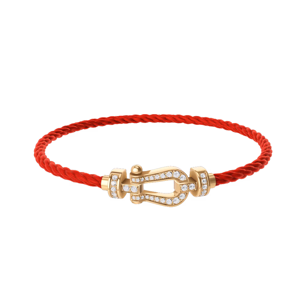 FORCE 10 BRACELET 18K YELLOW GOLD AND DIAMONDS MEDIUM MODEL