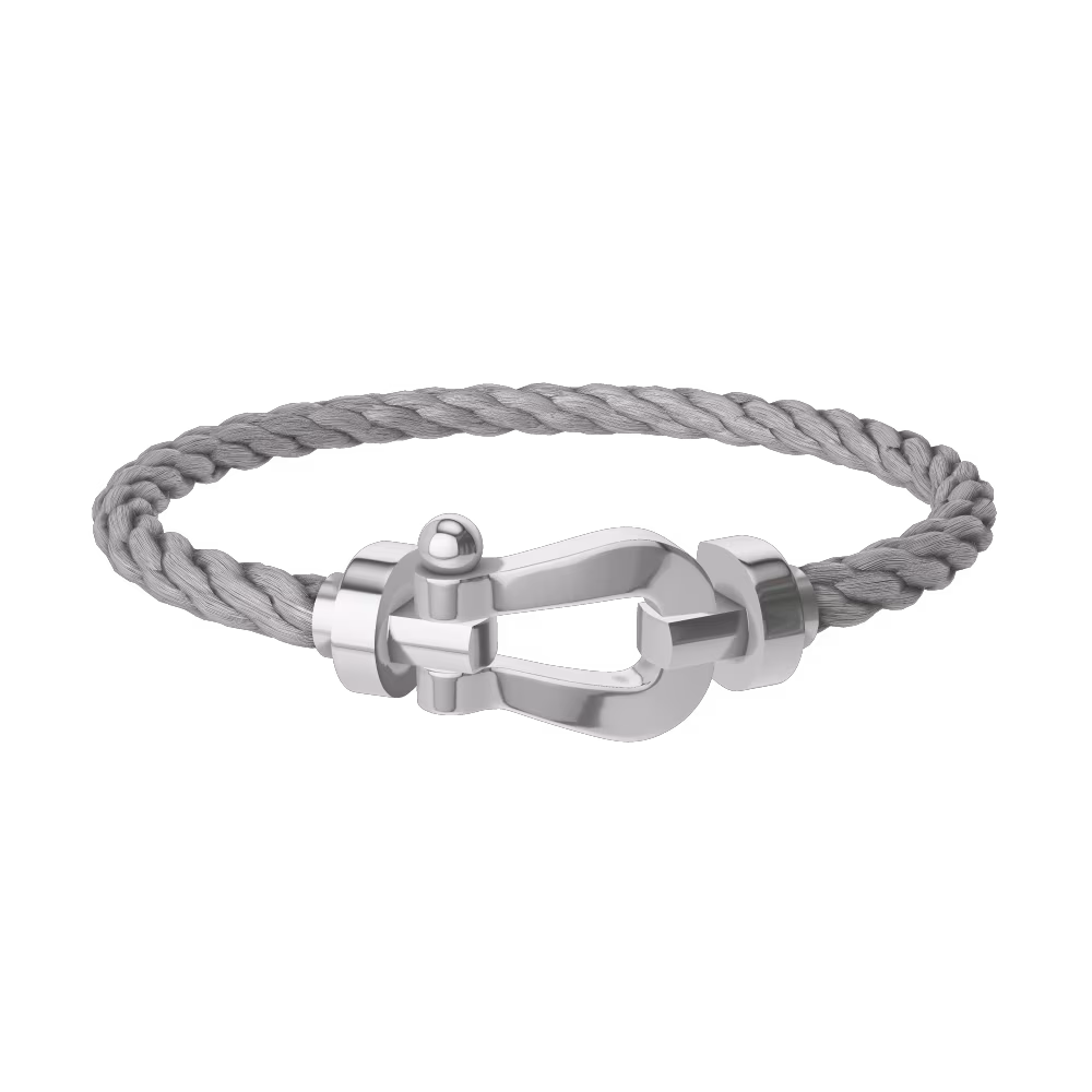 FORCE 10 BRACELET 18K WHITE GOLD LARGE MODEL