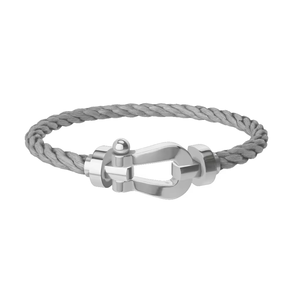 FORCE 10 BRACELET 18K WHITE GOLD LARGE MODEL