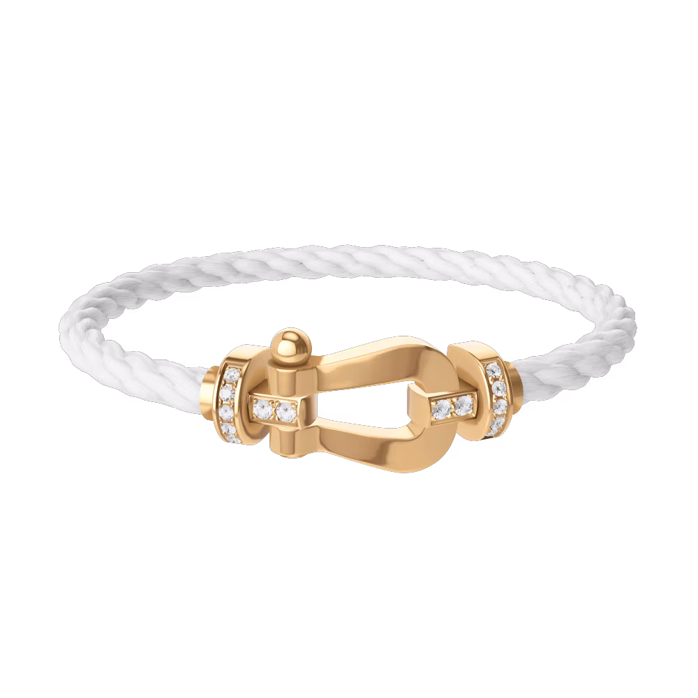 FORCE 10 BRACELET 18K YELLOW GOLD AND DIAMONDS LARGE MODEL