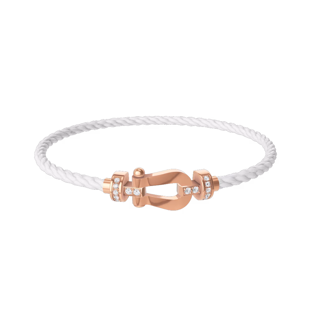 FORCE 10 BRACELET 18K PINK GOLD AND DIAMONDS MEDIUM MODEL