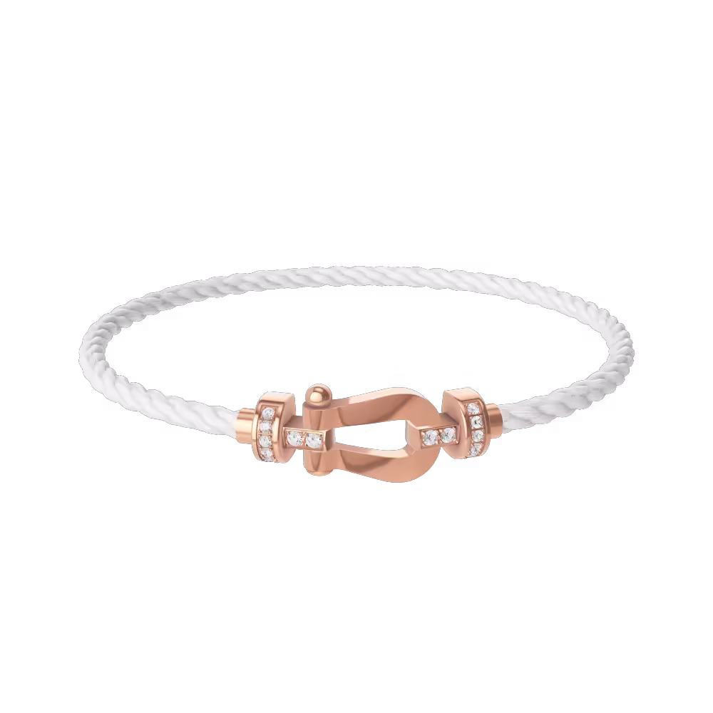 FORCE 10 BRACELET 18K PINK GOLD AND DIAMONDS MEDIUM MODEL