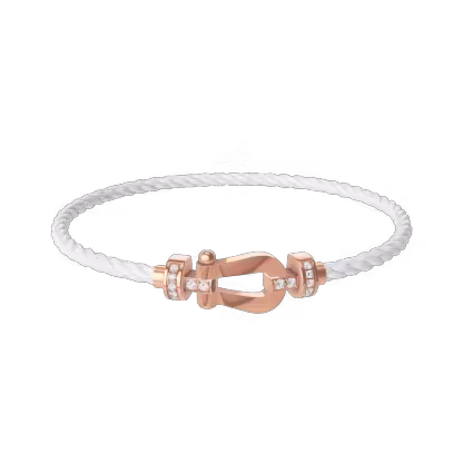 FORCE 10 BRACELET 18K PINK GOLD AND DIAMONDS MEDIUM MODEL
