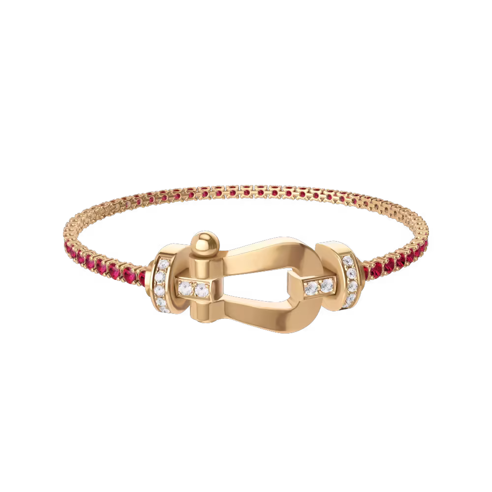 FORCE 10 BRACELET 18K YELLOW GOLD AND DIAMONDS LARGE MODEL