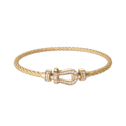 FORCE 10 BRACELET 18K YELLOW GOLD AND DIAMONDS MEDIUM MODEL