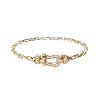 FORCE 10 BRACELET 18K YELLOW GOLD AND DIAMONDS MEDIUM MODEL