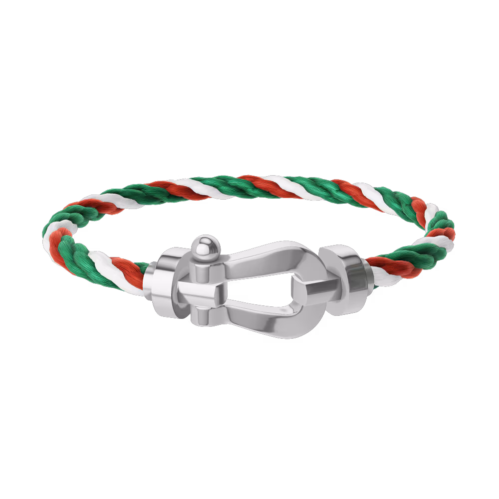 FORCE 10 BRACELET 18K WHITE GOLD LARGE MODEL