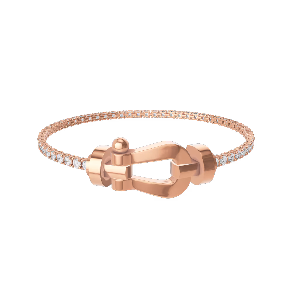 FORCE 10 BRACELET 18K PINK GOLD LARGE MODEL