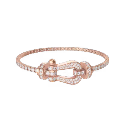 Force 10 bracelet 18k pink gold and diamonds large model