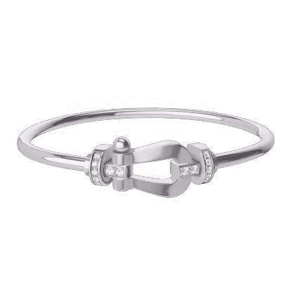 FORCE 10 BRACELET 18K WHITE GOLD AND DIAMONDS LARGE MODEL