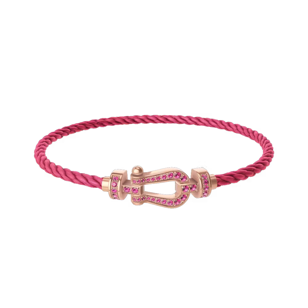 FORCE 10 BRACELET 18K PINK GOLD AND PINK SAPPHIRES MEDIUM MODEL