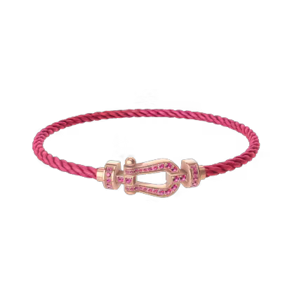 FORCE 10 BRACELET 18K PINK GOLD AND PINK SAPPHIRES MEDIUM MODEL